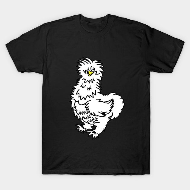 White Silkie Chicken T-Shirt by imphavok